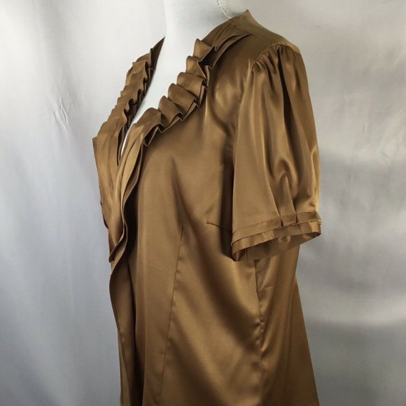 Bob Mackie Studio~Deep Gold~Detailed Neckline~ - Picture 3 of 8